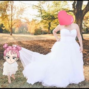 Jewel Tiered Strapless Wedding Dress